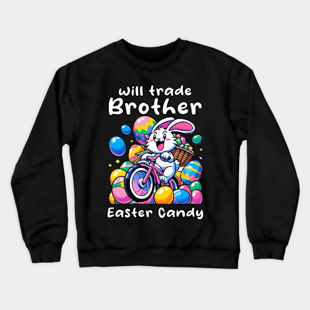 Will Trade Brother For Easter Candy I Egg Hunting Crewneck Sweatshirt by biNutz
